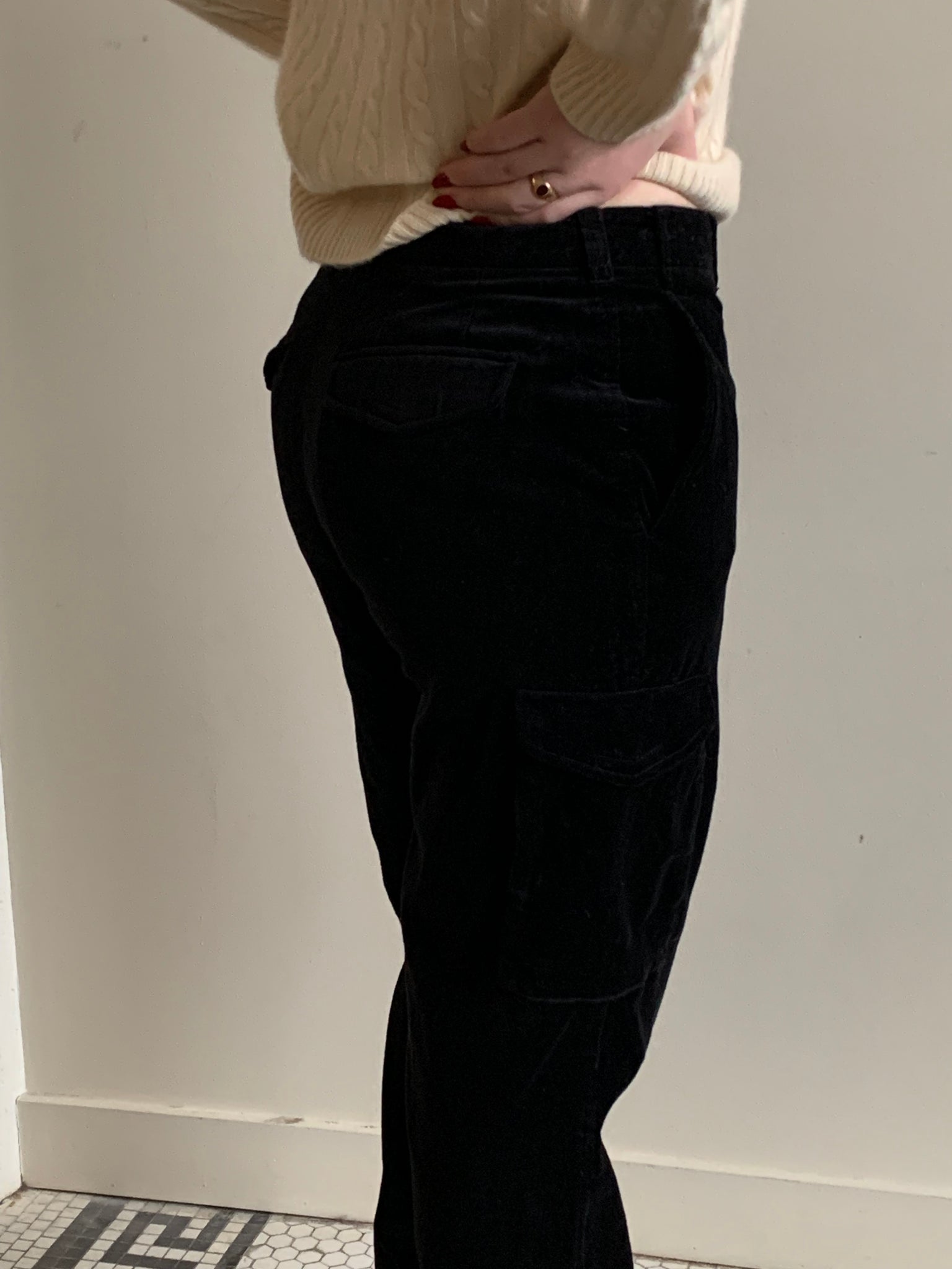 Velvet vintage cargo pants