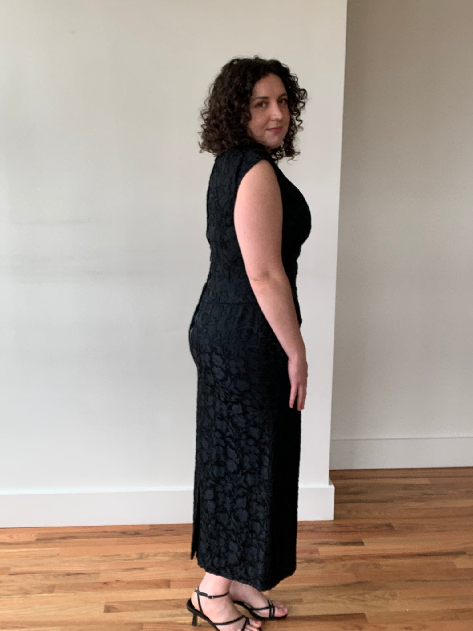 Drop waist lace dress