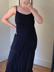 120 Lino black dress