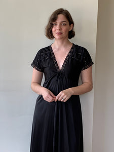 Black vintage lingerie dress