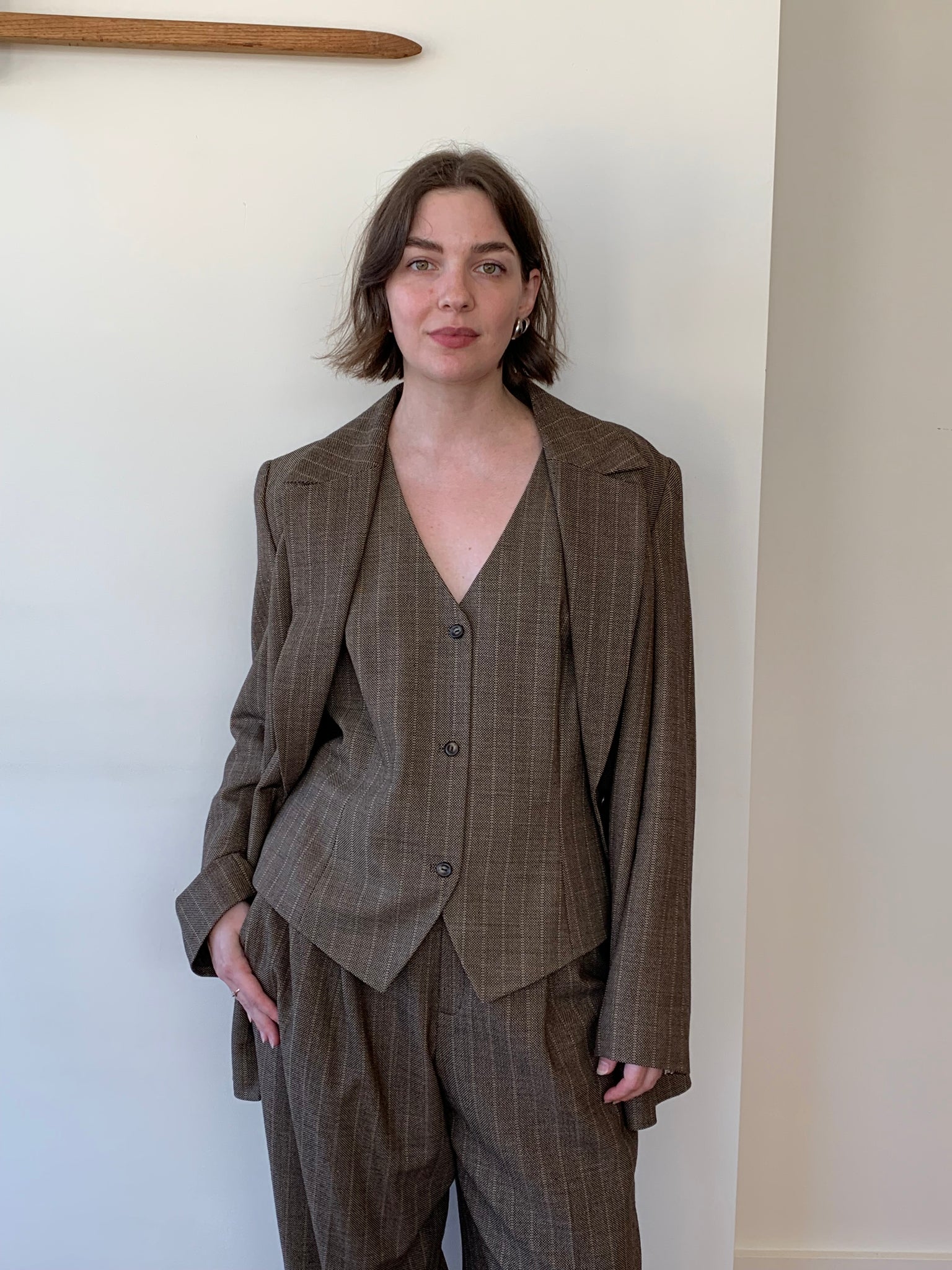 Dana Buchman tweed 3-piece suit