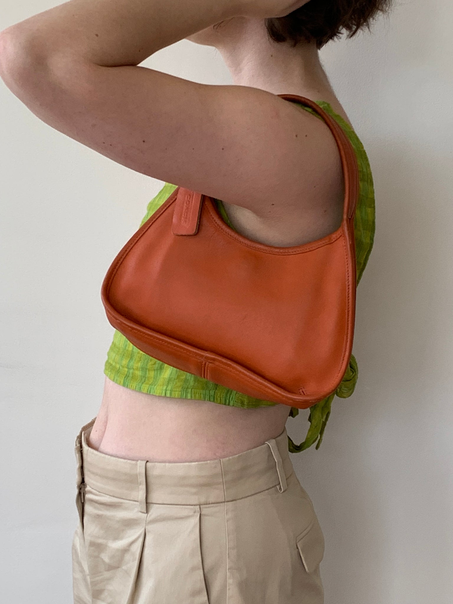 Orange vintage Coach handbag