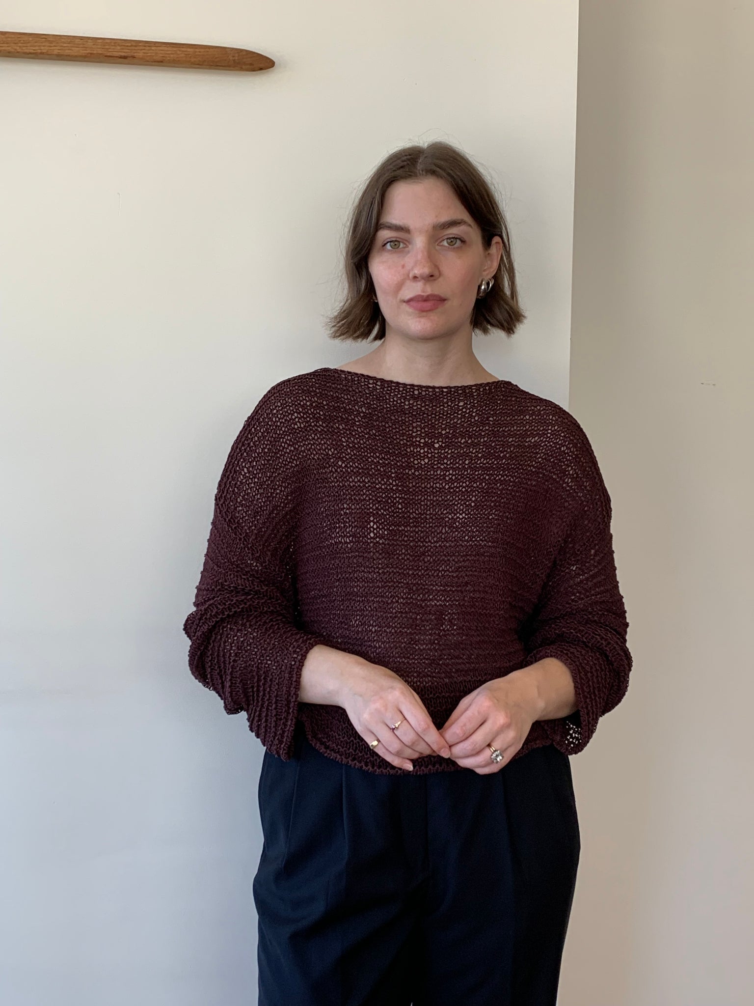 sarah pacini crochet sweater