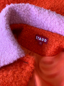 Staud orange boucle coat