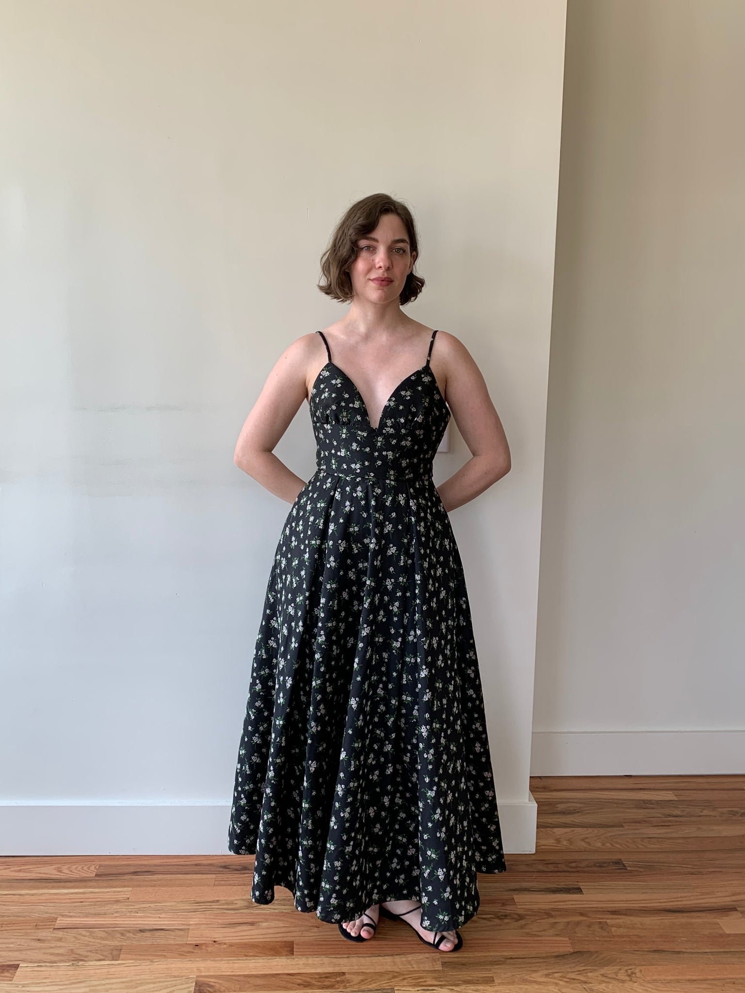 Sau Lee floral jacquard midi dress