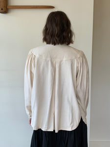 Vintage silk pleated shirt