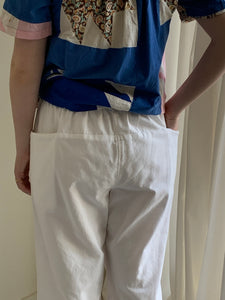 Handmade cotton wide leg pants