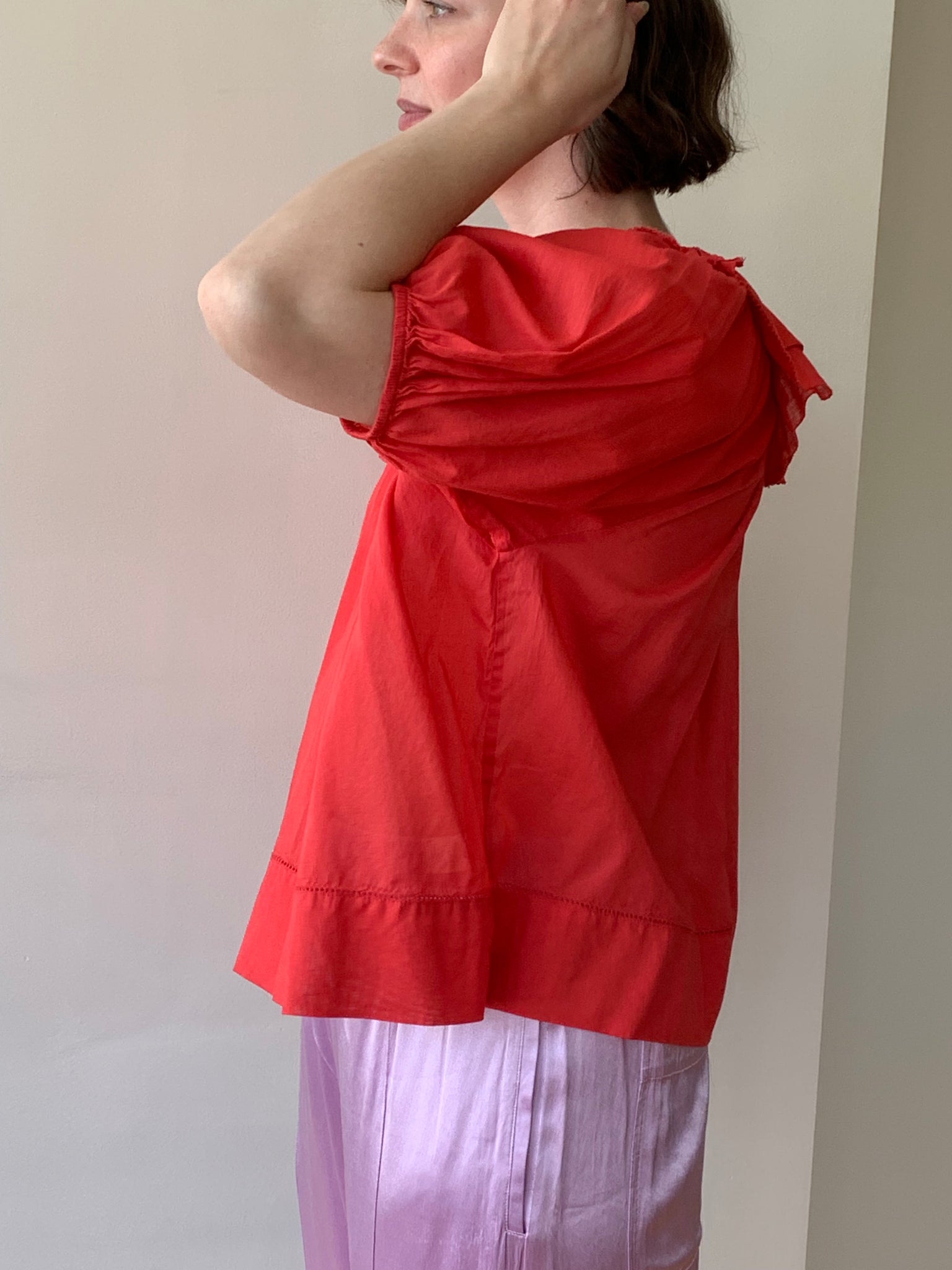The Great ruffled smock top