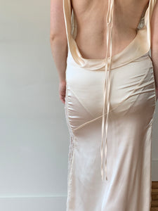 Satin maxi lingerie dress