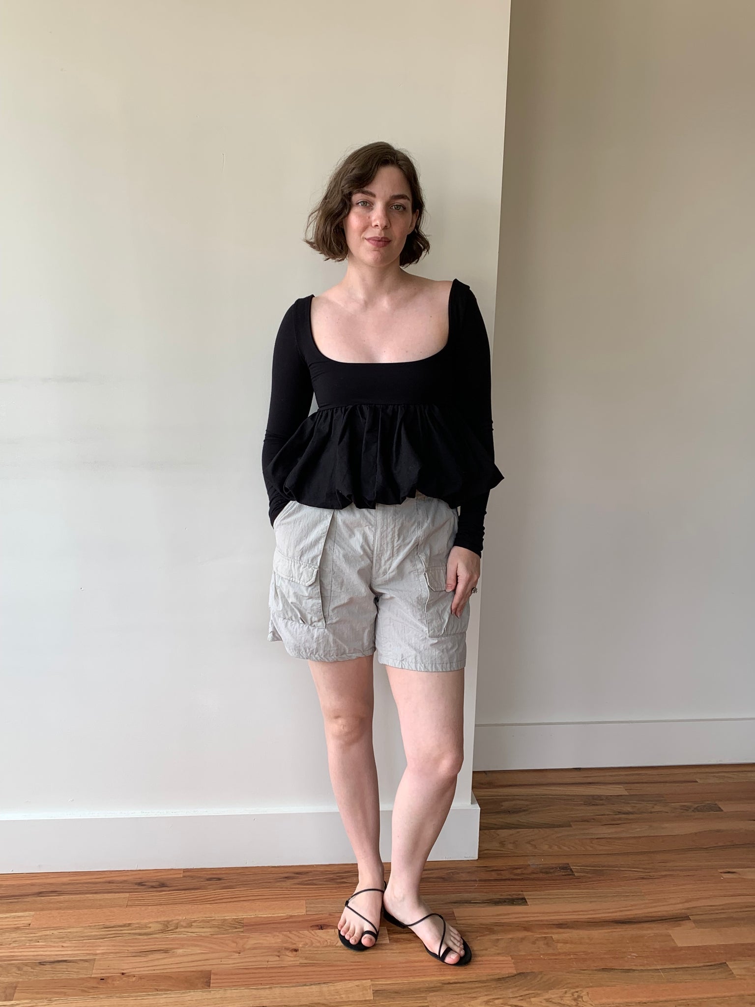 the line by k bubble hem top