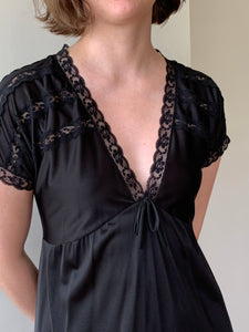 Black vintage lingerie dress