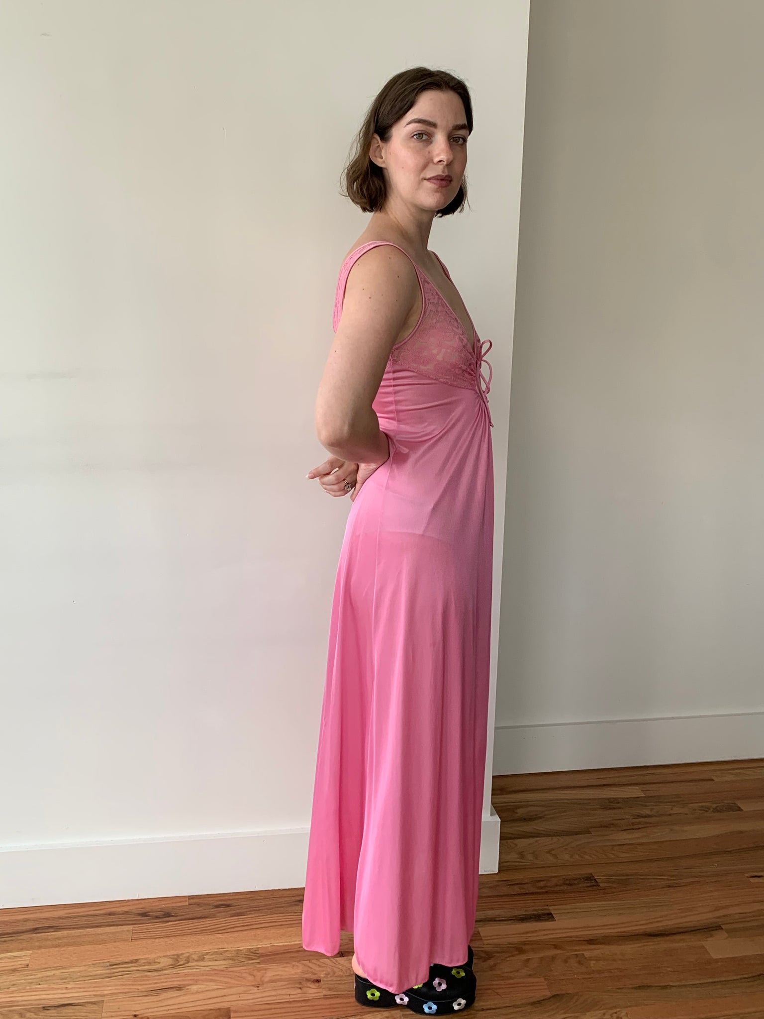 Pink vintage slip dress