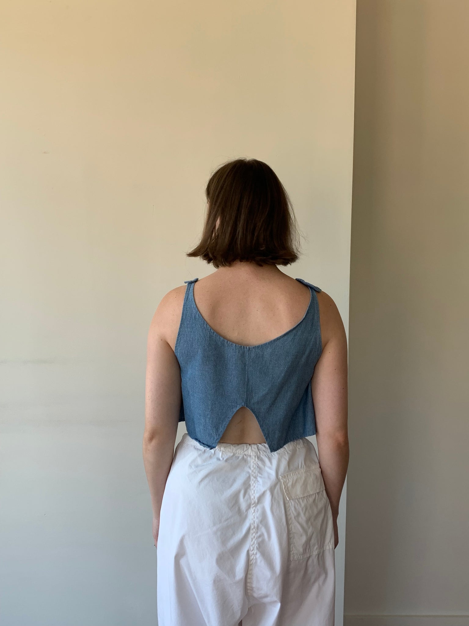 Handmade denim top