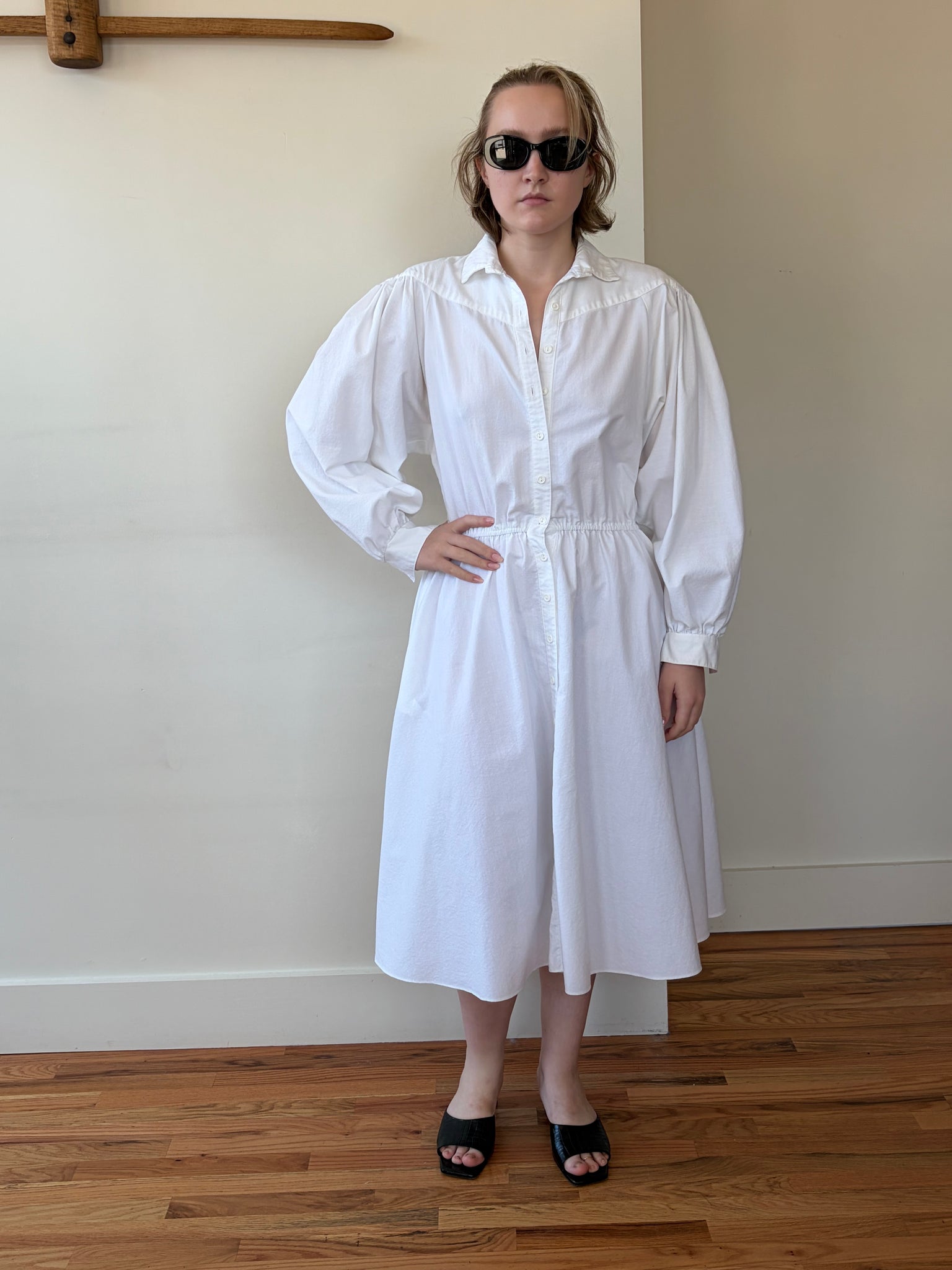Vintage poofy sleeve shirt dress – Boro Detroit