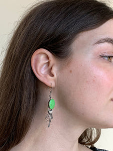 Sterling and gaspeite earrings