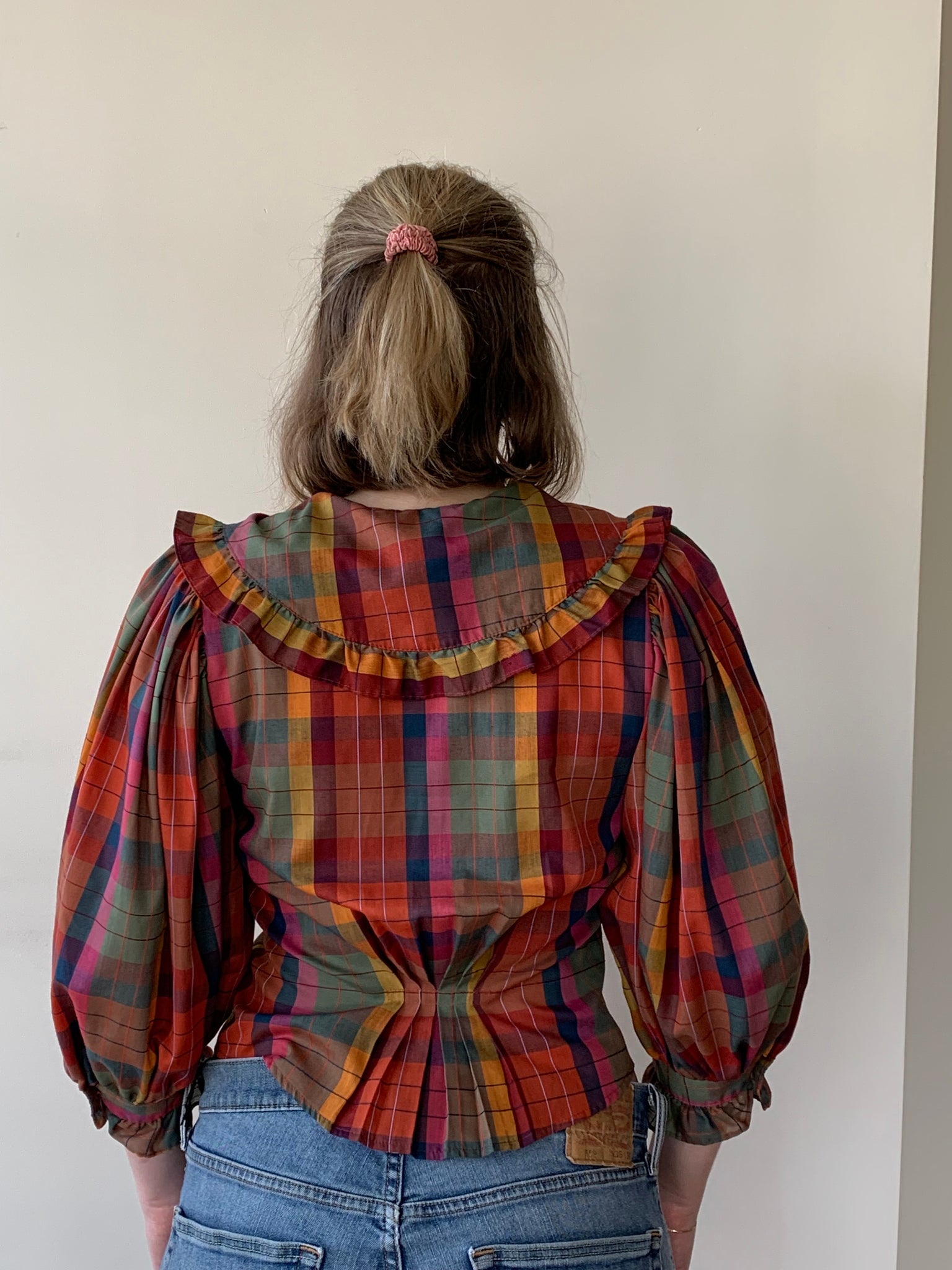 1970s colorful plaid shirt