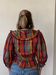 1970s colorful plaid shirt