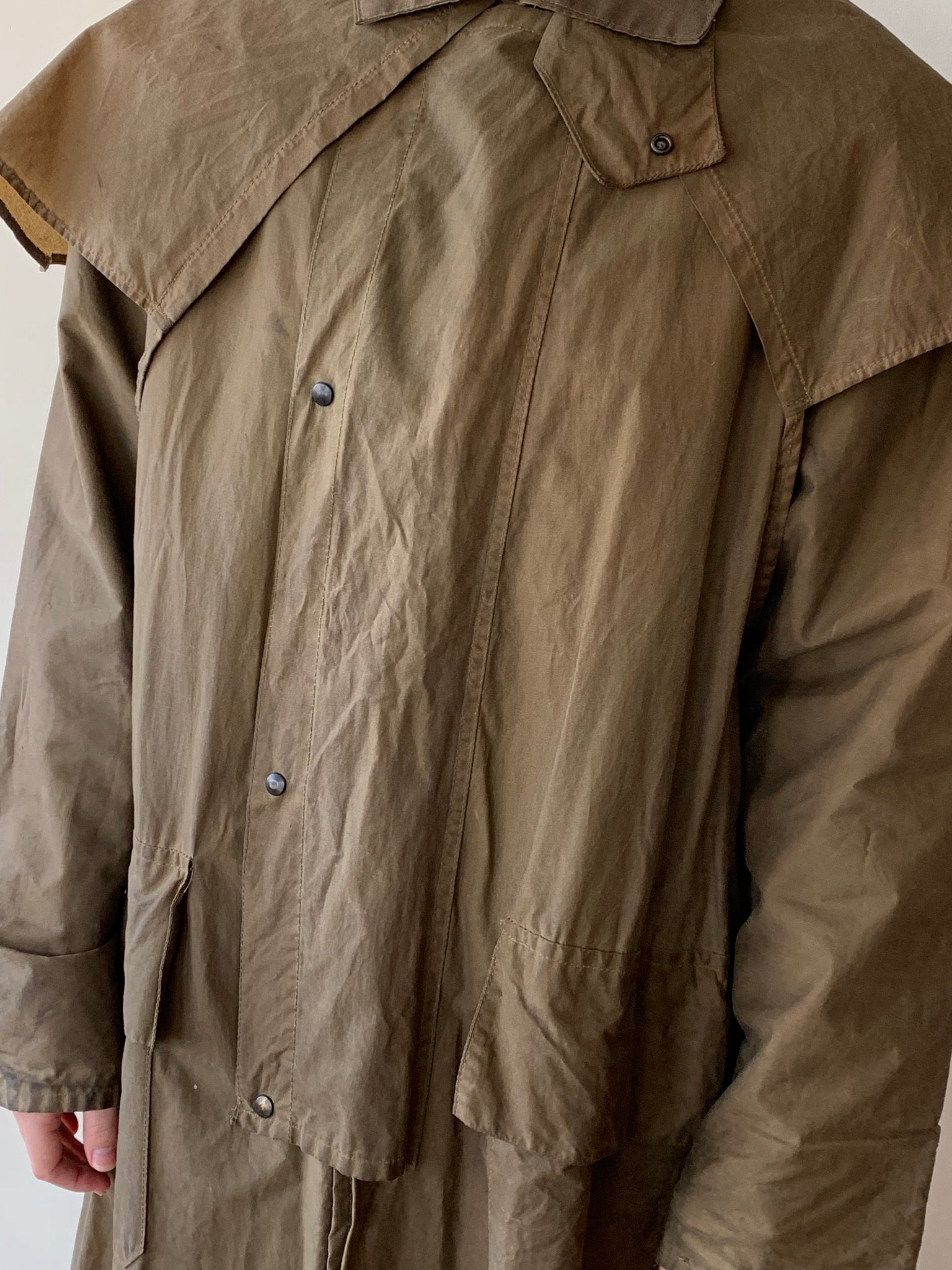 1980s Banana Republic waxed trench coat