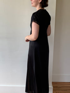 Black vintage lingerie dress