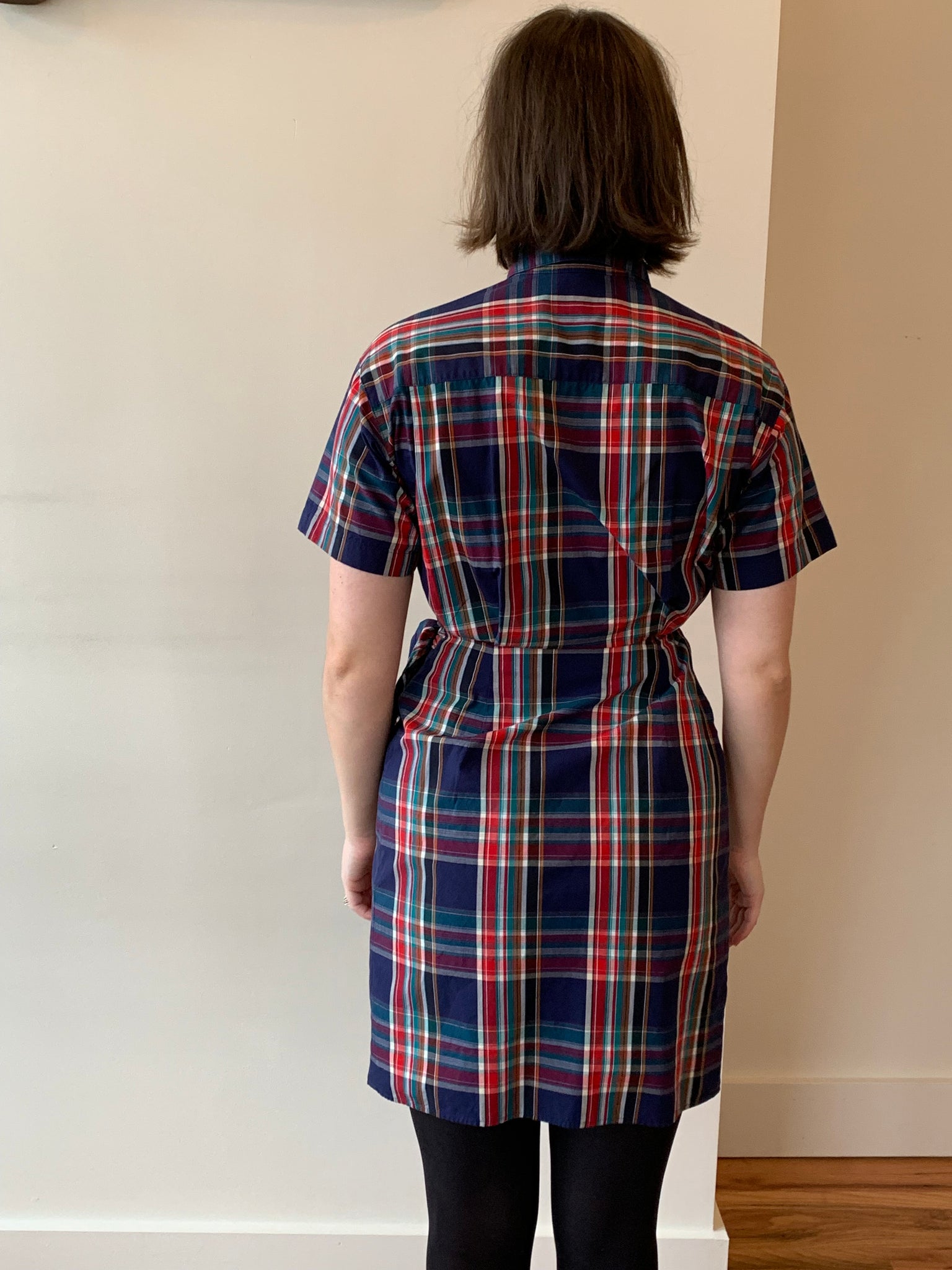 Gerard Darel plaid shirt dress