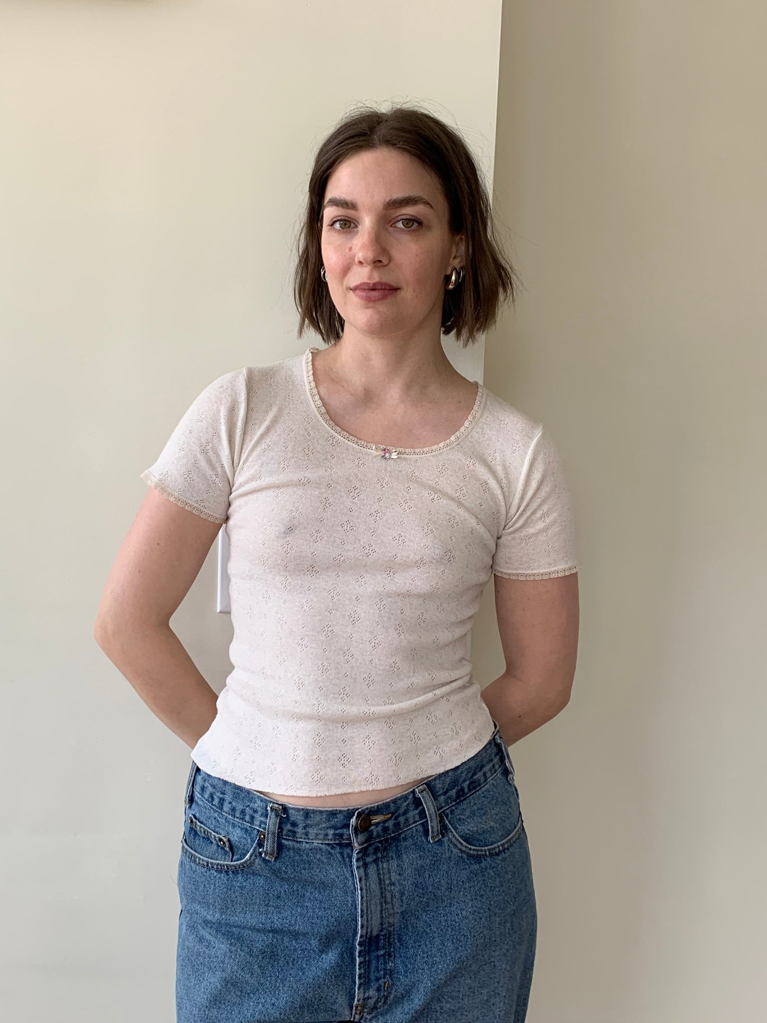 Vintage pointelle undershirt