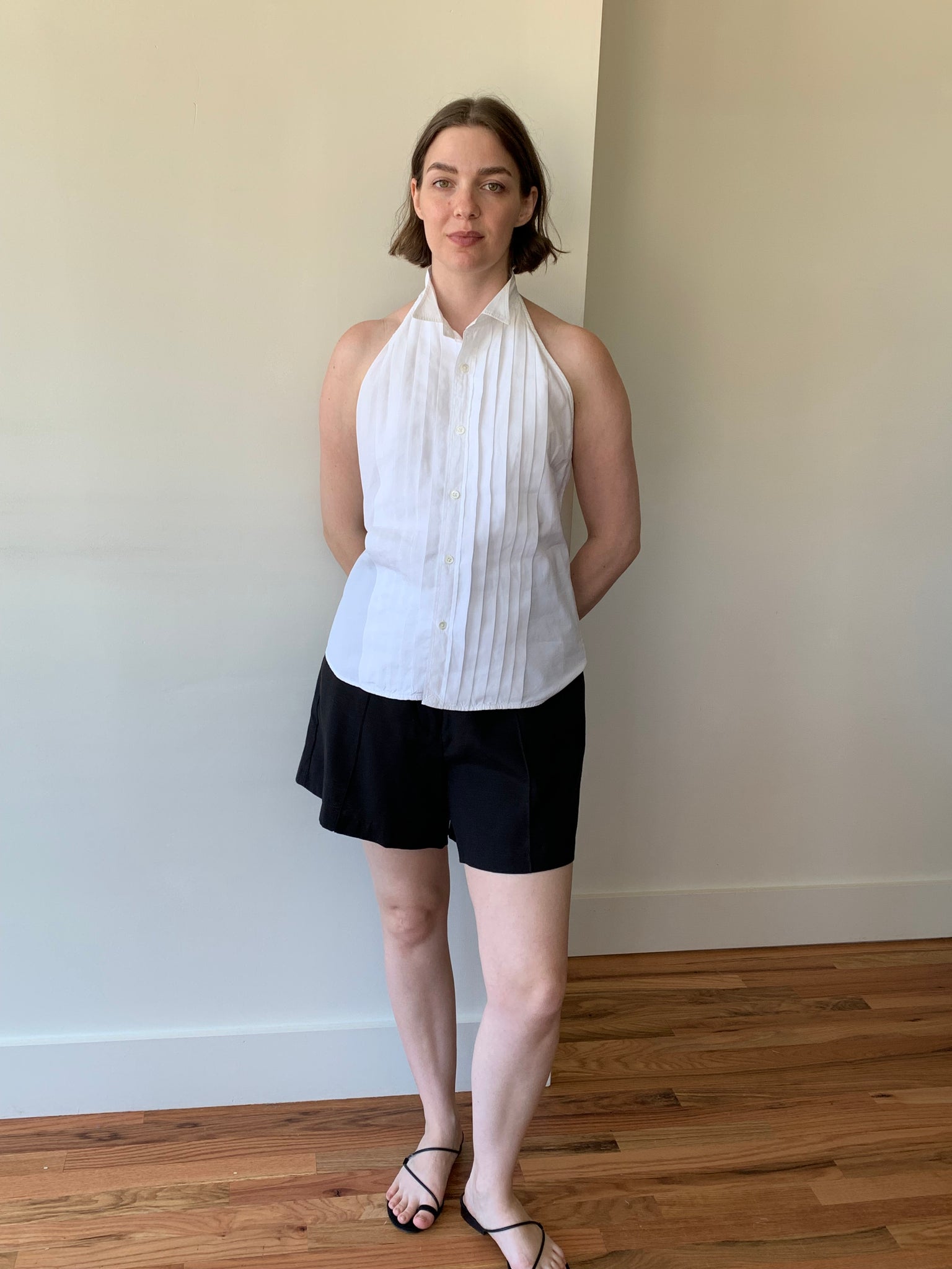 Vintage Ralph Lauren tuxedo halter shirt