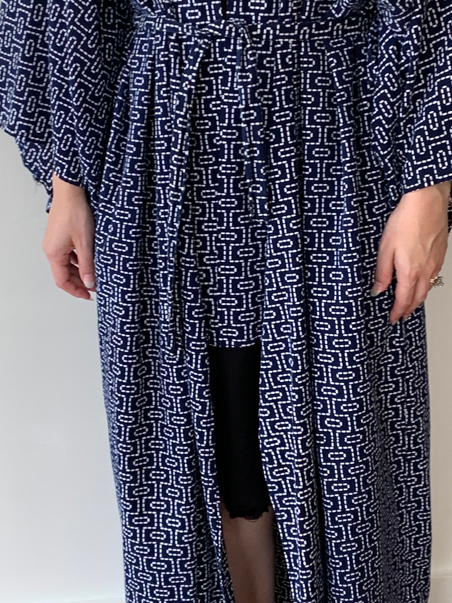 Navy cotton vintage kimono