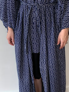 Navy cotton vintage kimono