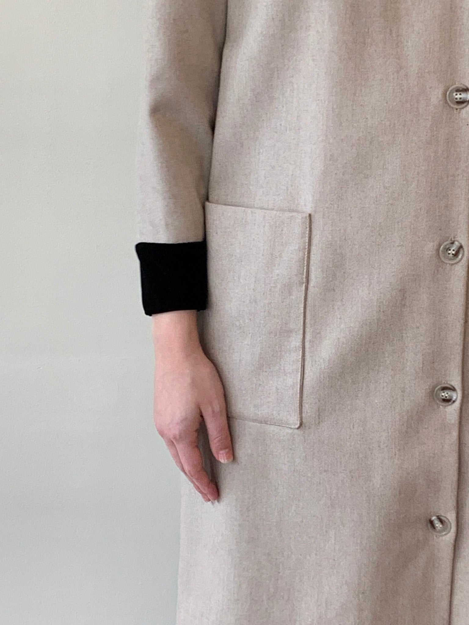 bill blass wool and velvet dress coat