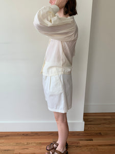DÔEN gathered sleeve shirt