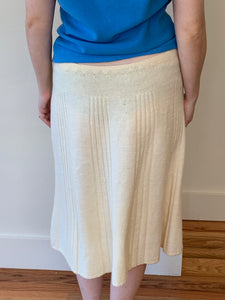 Cream wool vintage skirt