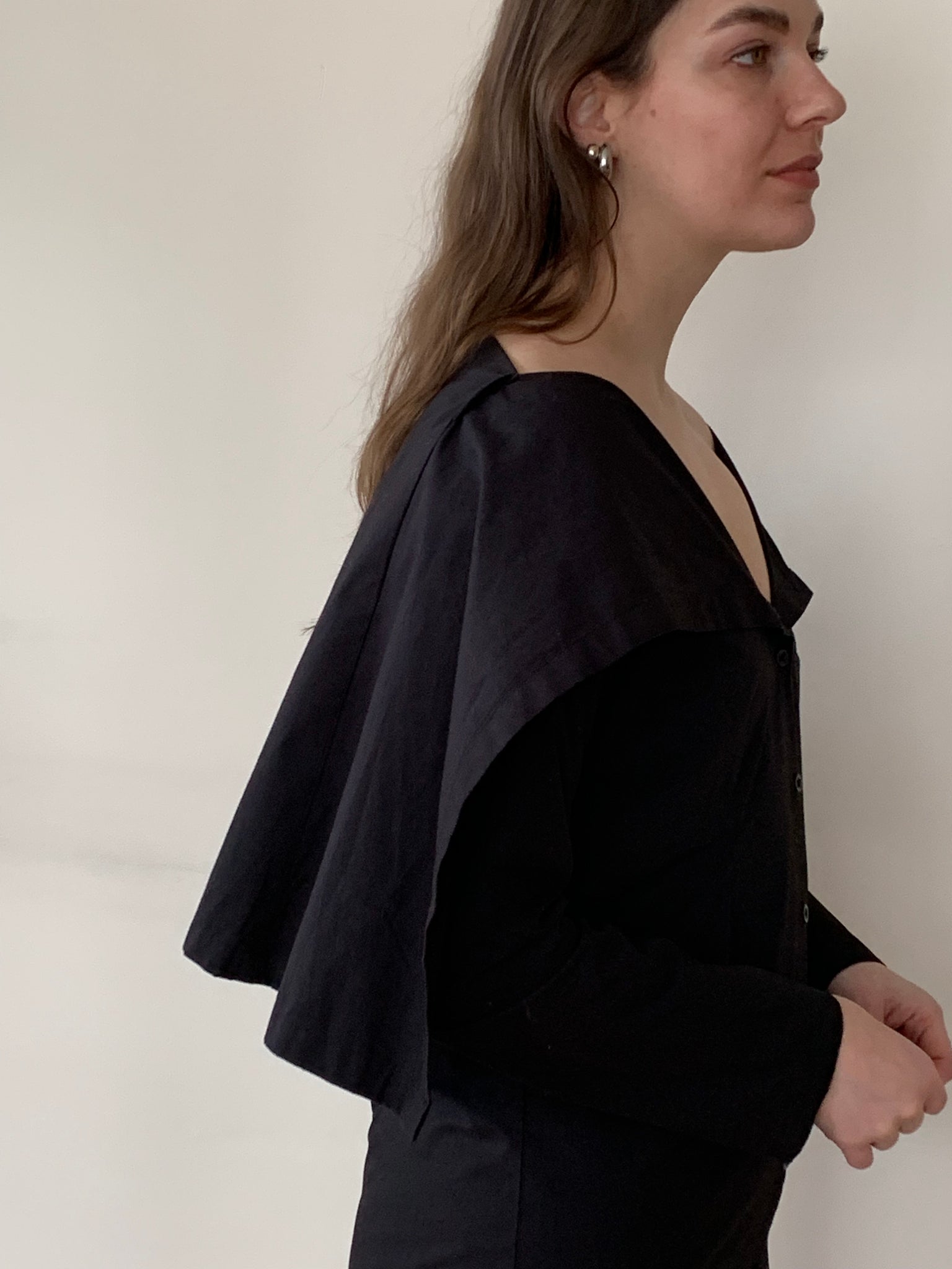 Baserange cotton cape shirt dress