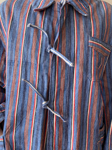 Vintage flannel striped tie jacket