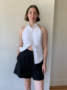 Vintage Ralph Lauren tuxedo halter shirt