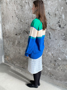 acrylic color block vintage sweater