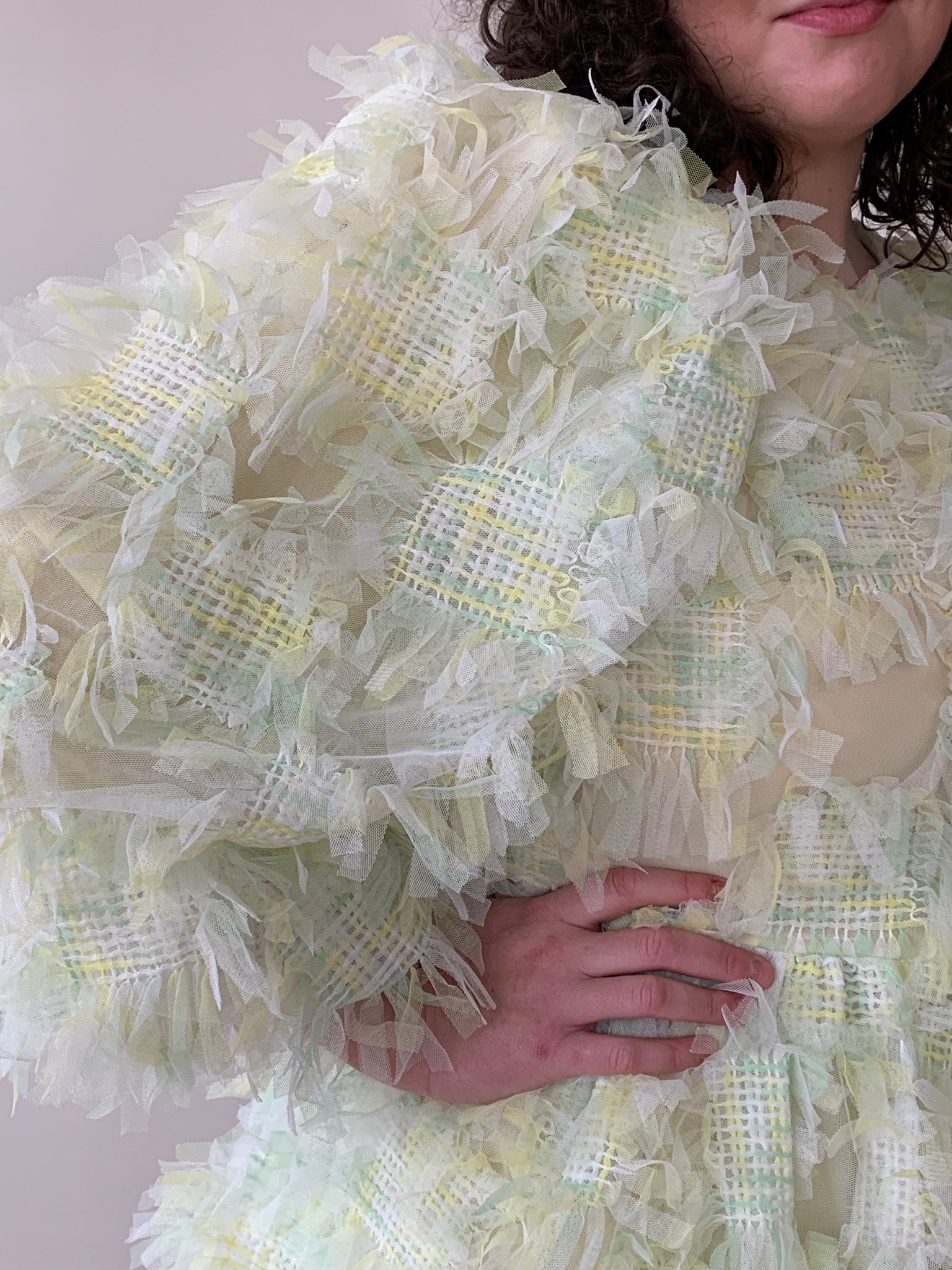 Pastel tufted tulle dress