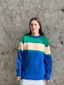 acrylic color block vintage sweater