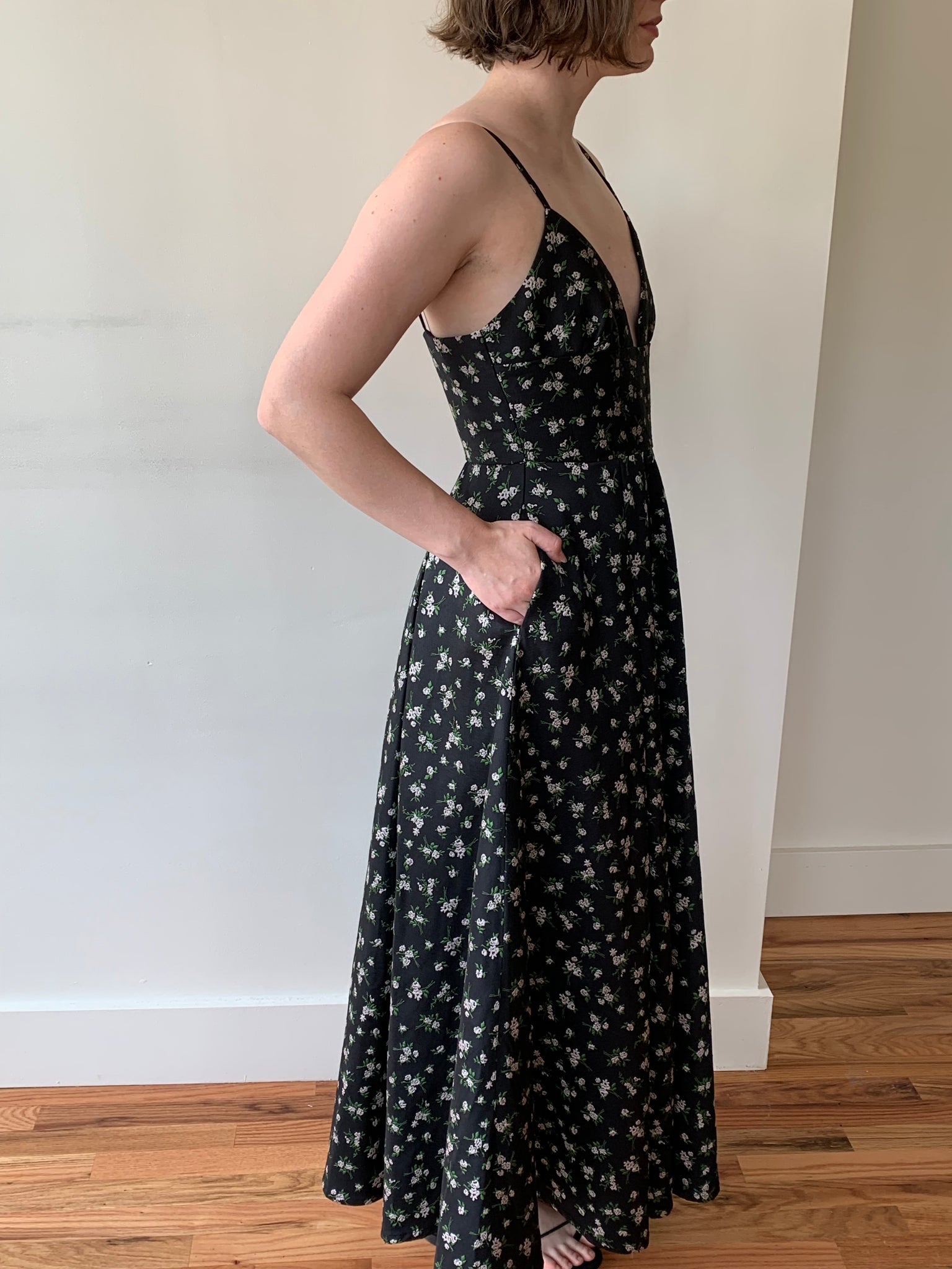 Sau Lee floral jacquard midi dress