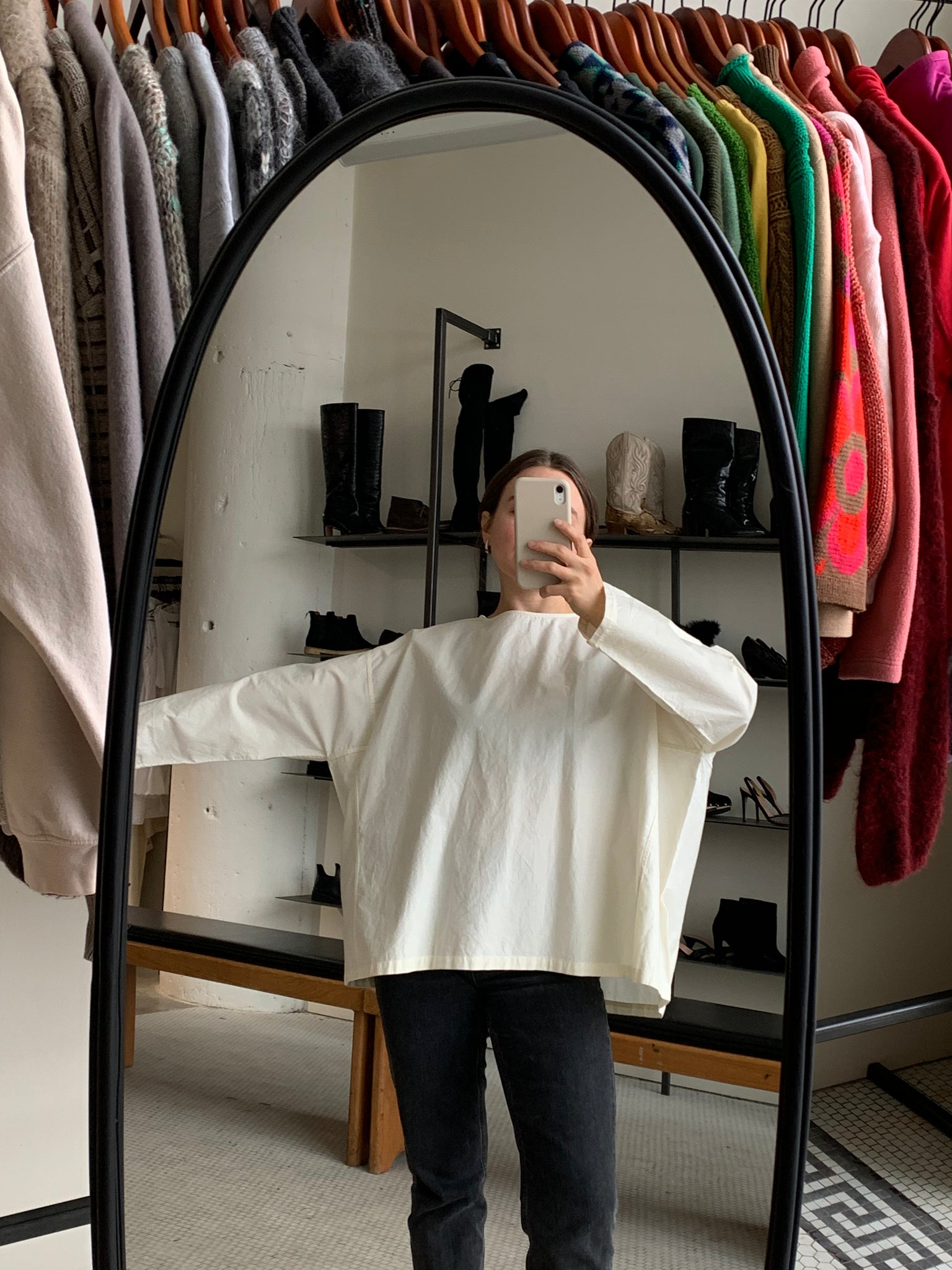 runaway bicycle cream top