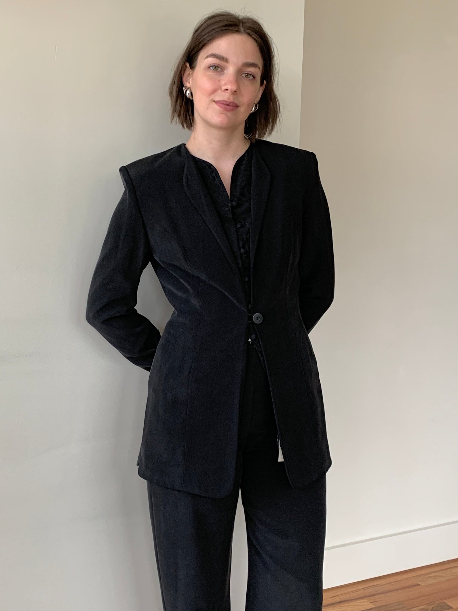 1990s silk 3-piece suit