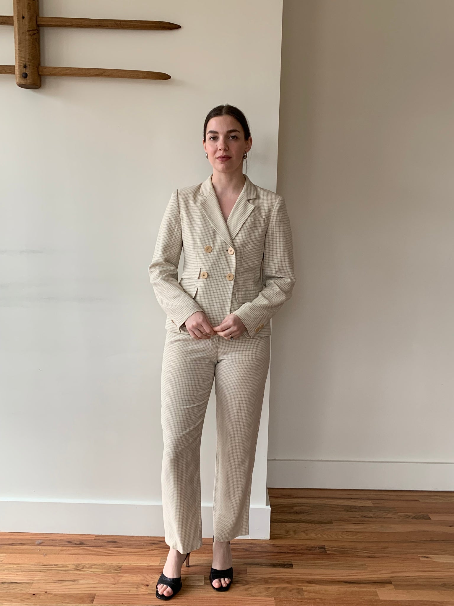 Vintage DKNY grid suit