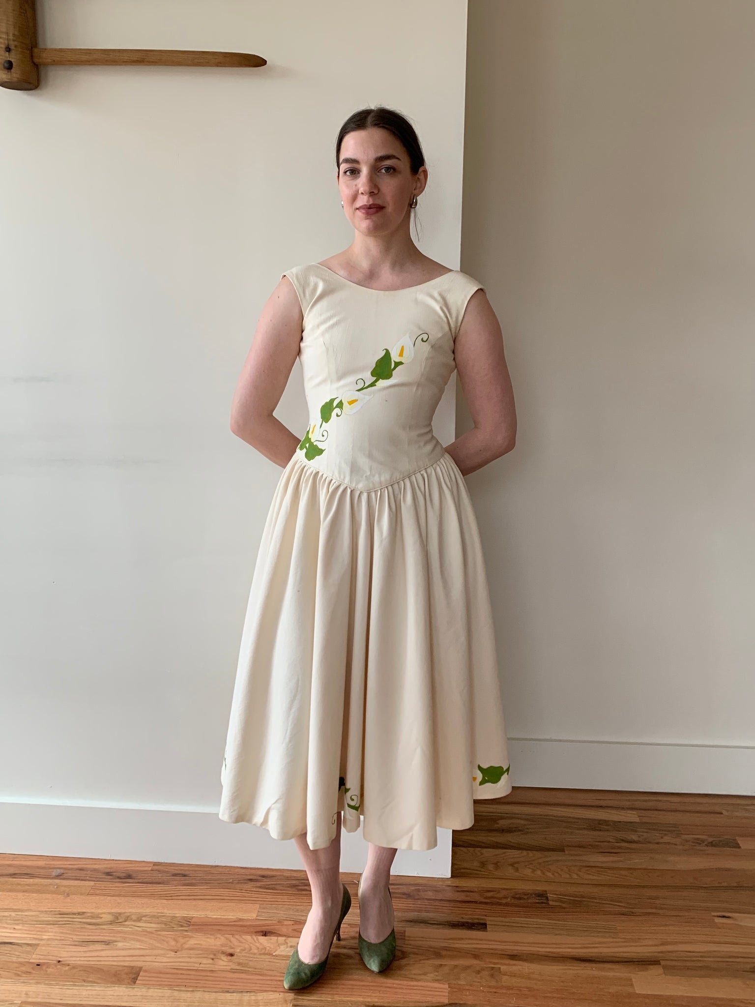Hand painted drop waist dress from Oaxaca