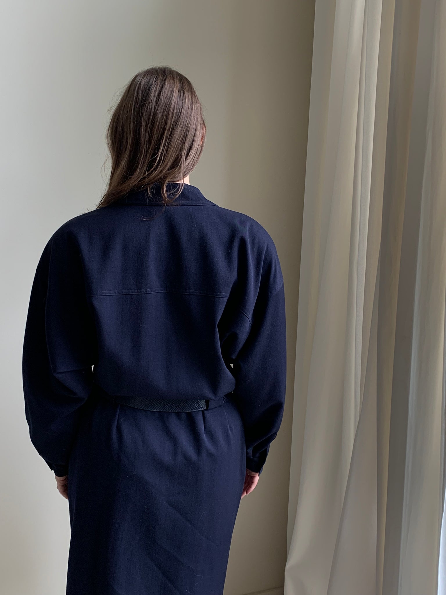 1980s Anne Klein shirt dress
