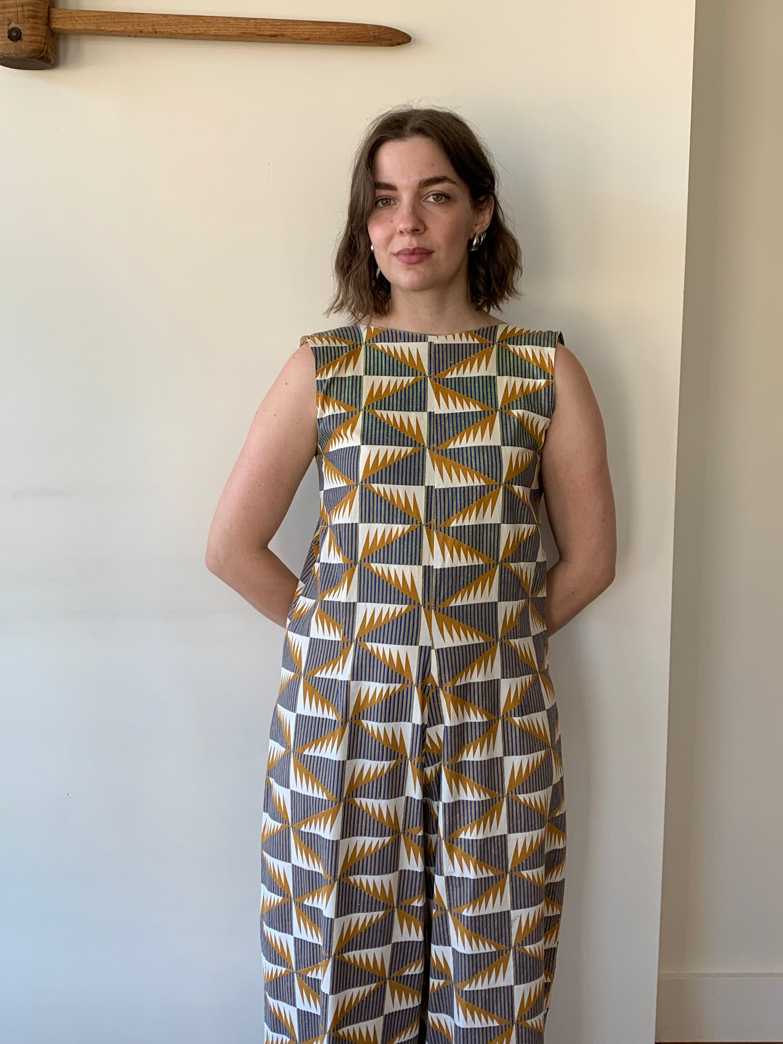 Graphic print vintage jumpsuit
