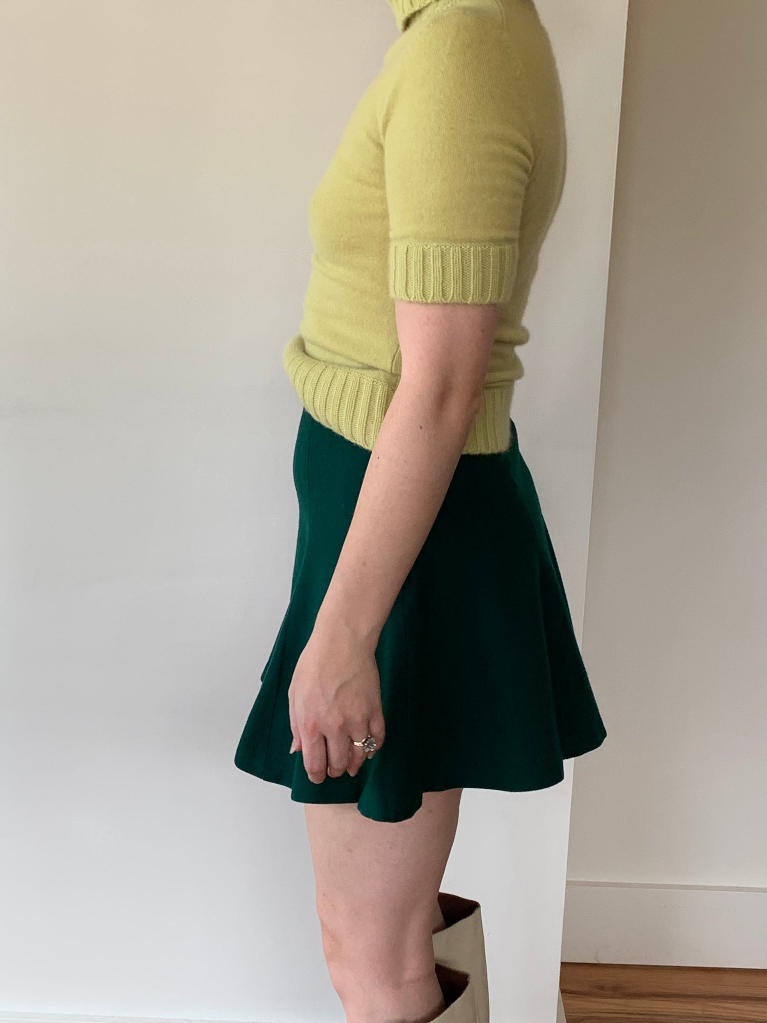 Vintage wool mini skirt