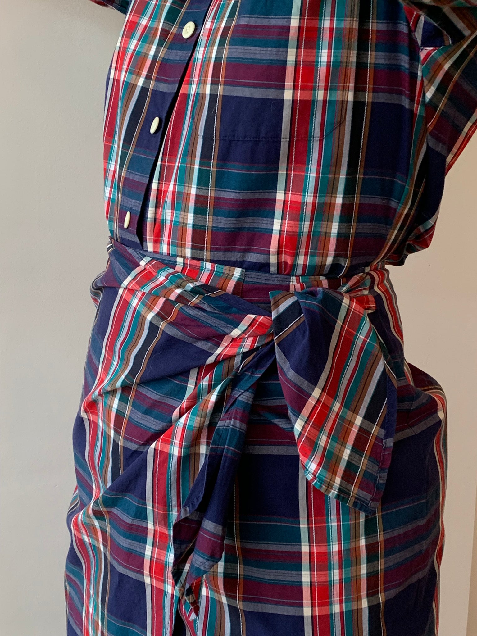 Gerard Darel plaid shirt dress