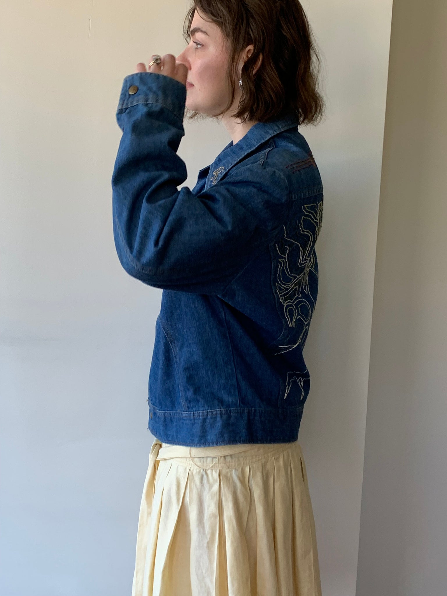 Lee embroidered vintage denim jacket