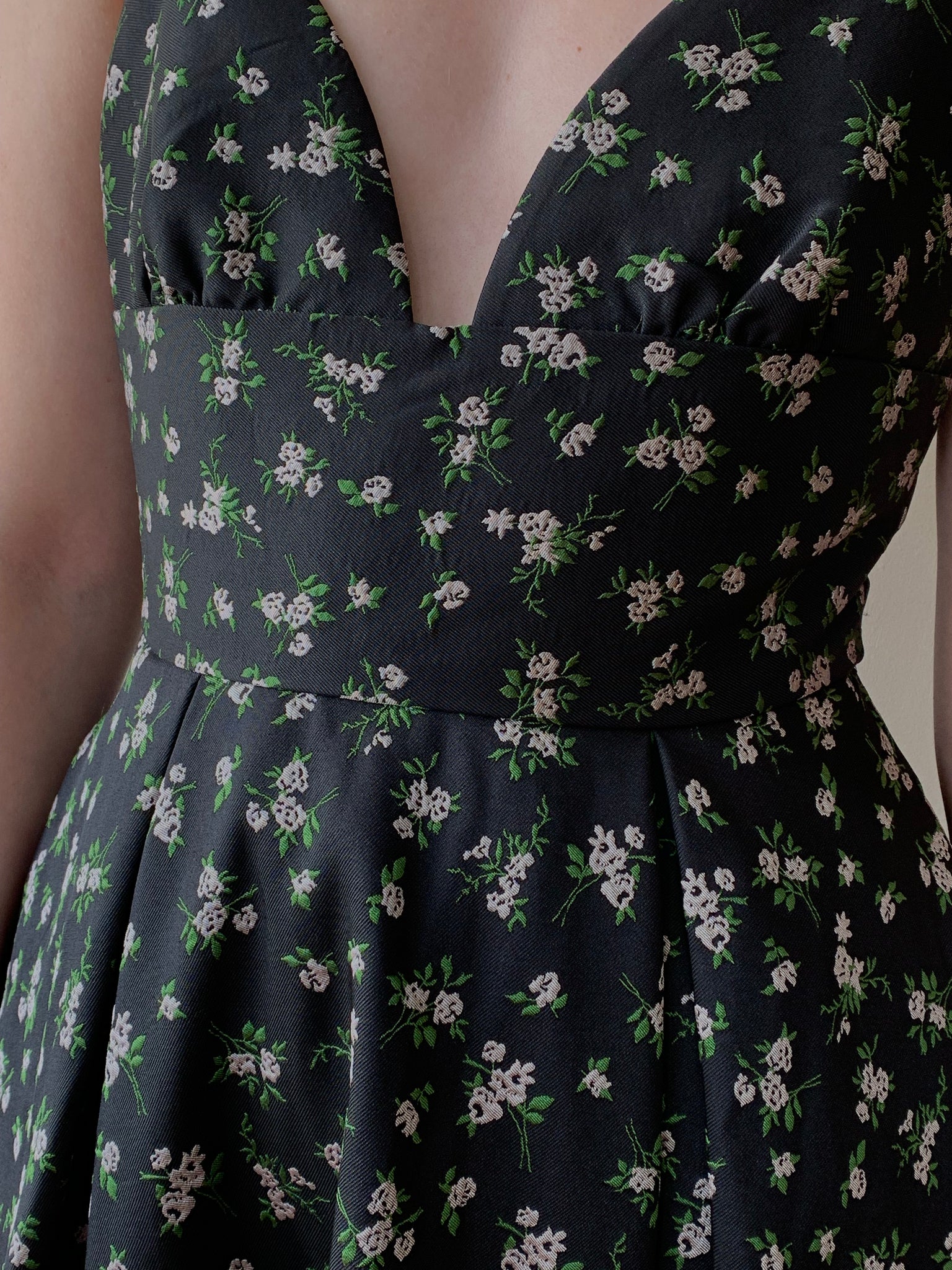 Sau Lee floral jacquard midi dress