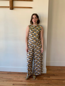 Graphic print vintage jumpsuit
