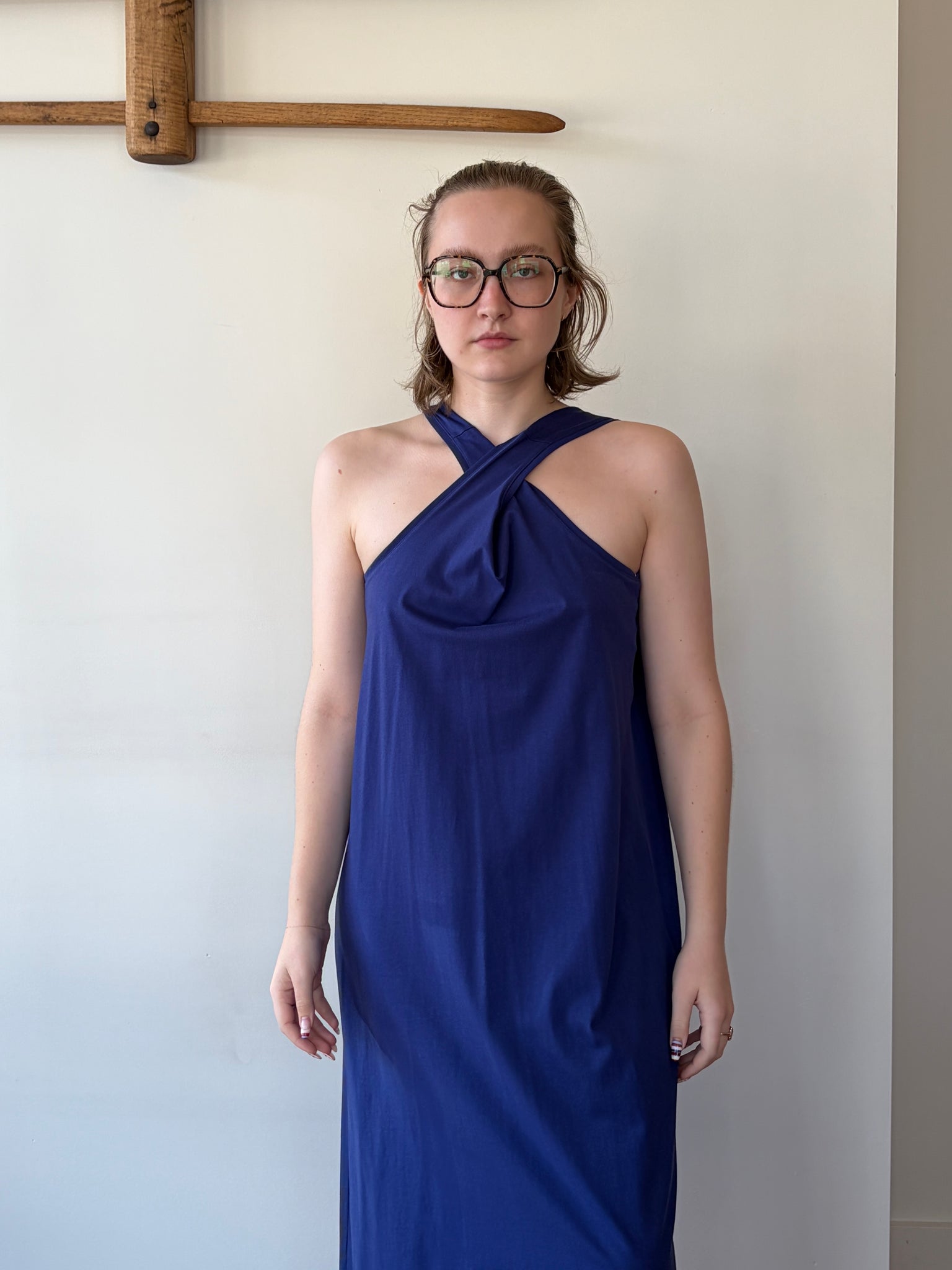 majorelle blue sleeveless halter neck dress kowtow cobalt midi – Boro Detroit LIVE 09/23/2026 YA